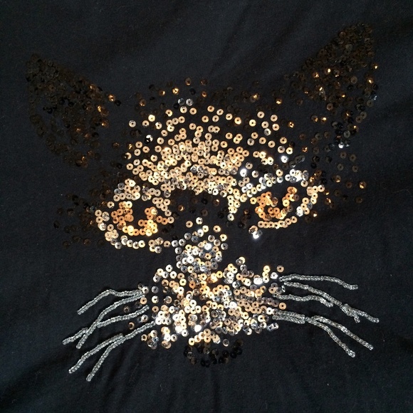 Forever 21 Sequined Cat Crop Top - Picture 3 of 5